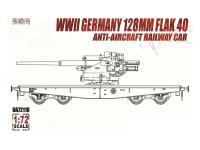 UA72118 Modelcollect Немецкая жд-платформа ПВО 128mm Flak 40 (1:72)