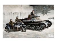 13556 Academy Немецкие танк Panzer I Ausf. B и мотоцикл Zundapp K750 (1:35)