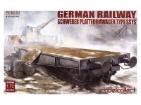 UA72086 Modelcollect Немецкая ЖД-платформа Schwerer Plattformwagen Type SSYS (1:72)