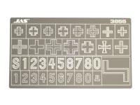 3855 JAS Трафарет для вырезания опознавательных знаков немецких танков (1:35).