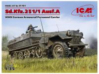35101 ICM Sd.Kfz.251/1 Ausf.A, Германский бронетранспортер ІІ МВ (1:35) 35101 ICM Sd.Kfz.251/1 Ausf.A, Германский бронетранспортер ІІ МВ (1:35)