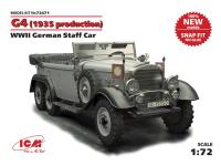 72471 ICM Германский автомобиль G4 (производства 1935 г.),  ІІ МВ (сборка без клея) (1:72)