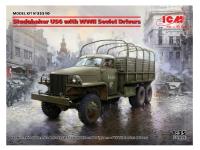 35510 ICM Грузовой атвтомобиль Studebaker US6 с советскими водителями II МВ (1:35) 35510 ICM Грузовой атвтомобиль Studebaker US6 с советскими водителями II МВ (1:35)