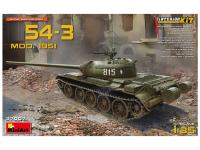 37007 MiniArt Советский средний танк 54-3 обр. 1951  (с интерьером) (1:35)