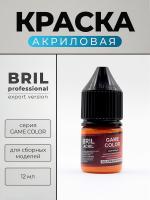 Краска акриловая BRIL Professional Game Color, Оранжевый, 12 мл. Краска акриловая BRIL Professional Game Color, Оранжевый, 12 мл.