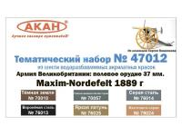 47012 АКАН Набор: Армия Великобритании: полевое орудие 37 мм. Maxim-Nordefeil 1889 г. (6 шт.) 47012 АКАН Набор: Армия Великобритании: полевое орудие 37 мм. Maxim-Nordefeil 1889 г. (6 шт.)