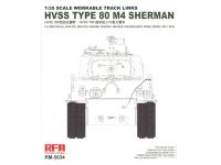 RM-5034 RFM Набор рабочих траков Type 80  для HVSS M4 Sherman (1:35)